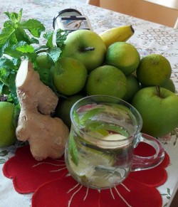 - heißes Wasser, Ingwer und Zitronensaft, gesunde und lange Leben thermische Zerstörung von Krebszellen. Schneiden Sie ein paar Zitronenscheiben in einer 2-3-Tasse und mit heißem Wasser aufgießen. als Lauge Trinken täglich gesund.